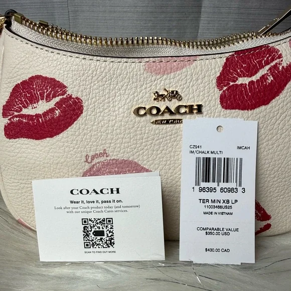 NEW! COACH lips print Teri mini crossbody bag - Picture 10 of 10